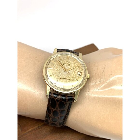 Omega Seamaster 166.03 Men's Watch Vintage 1965 Swiss Automatic Gold Tone 34mm - Picture 4 of 14